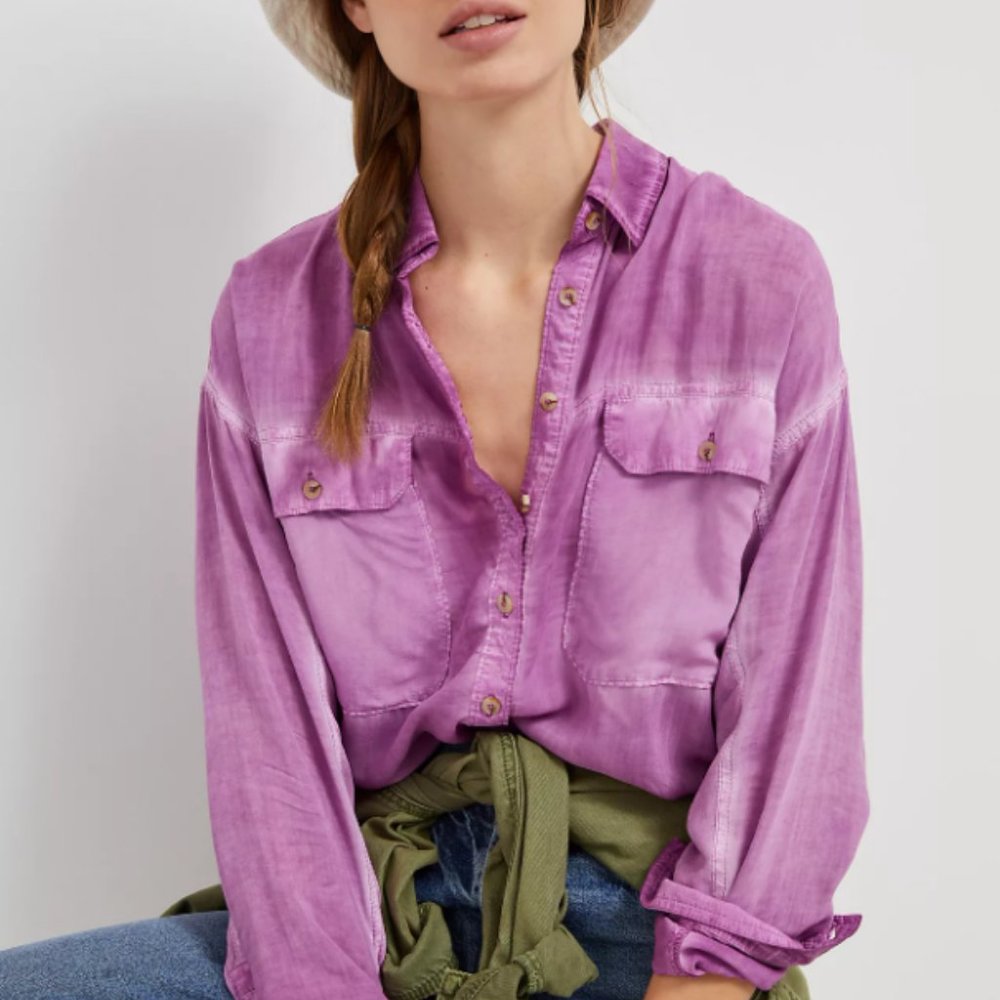 Anthropologie Pilcro Joëlle Relaxed Buttondown